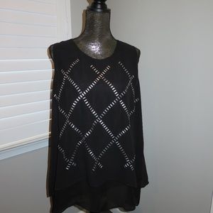 Black Chiffon Tunic